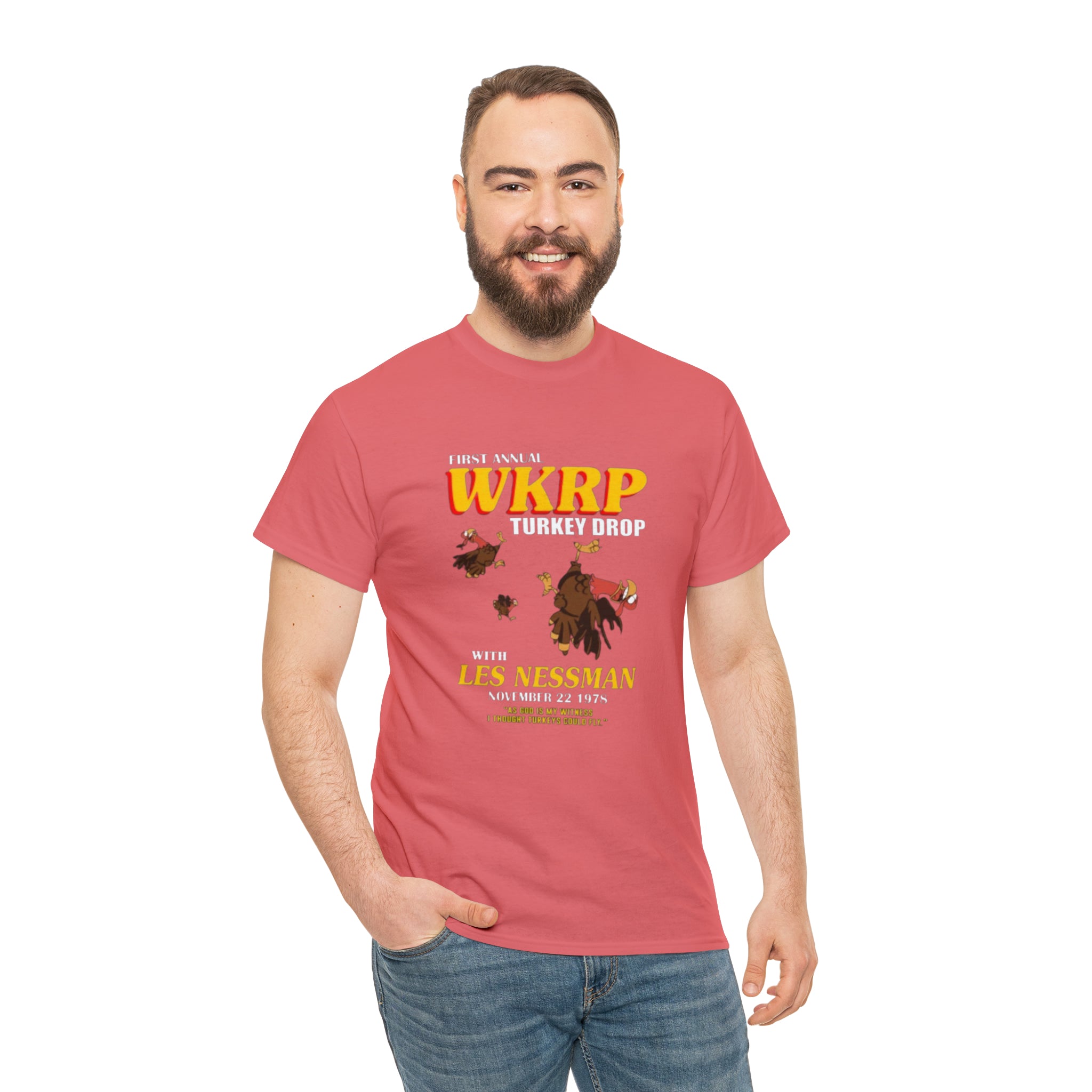 WKRP 70's TV Show- Unisex Heavy Cotton T-Shirt - Creations by Chris and Carlos
