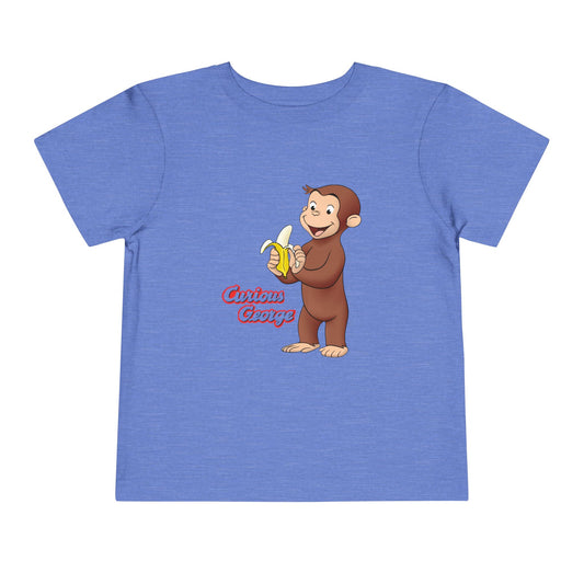 Curious Monkey Toddler Tee – Cute Banana Graphic Short Sleeve Shirt - Creations by Chris and Carlos