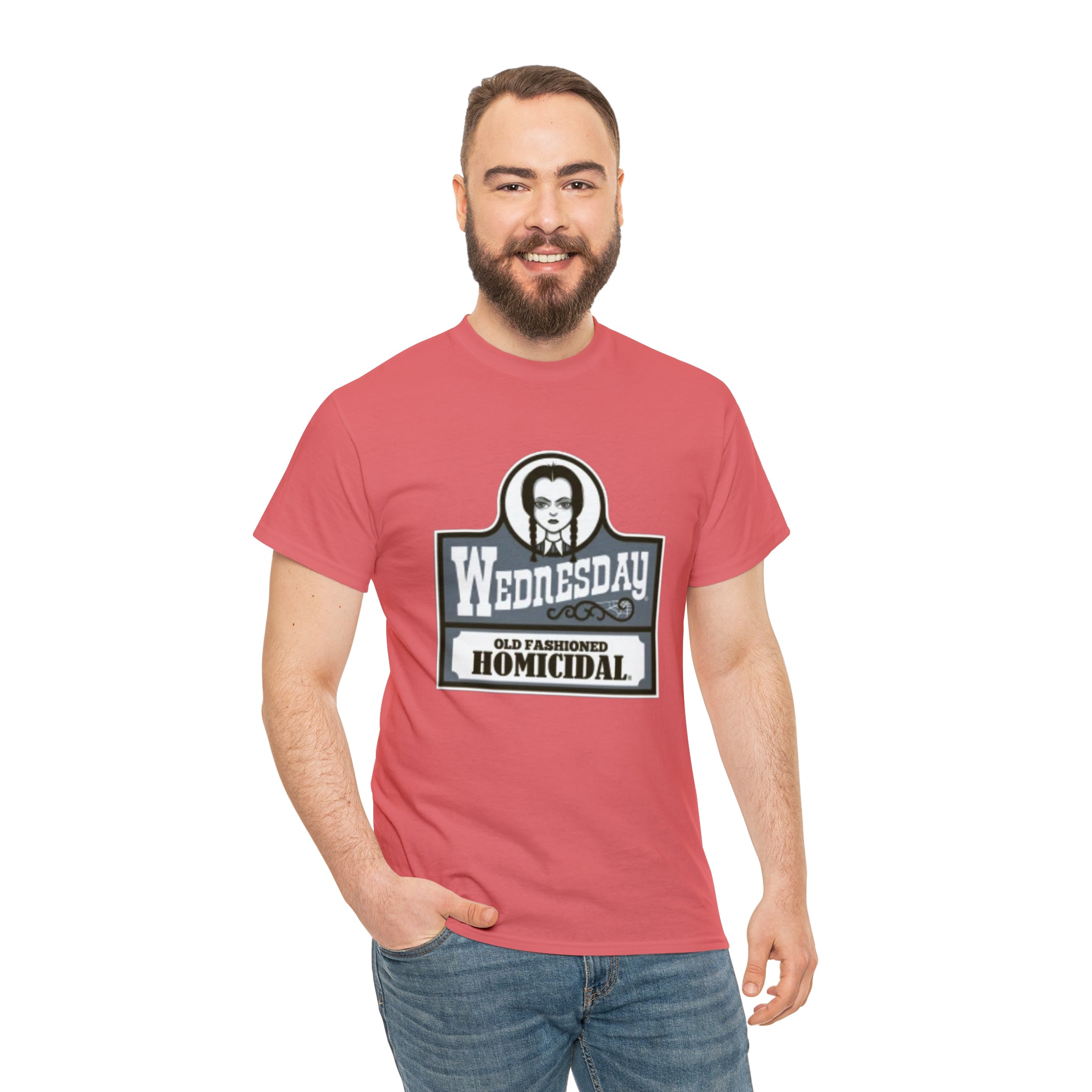 Wednesday- Wendys Unisex Heavy Cotton T-Shirt - Creations by Chris and Carlos