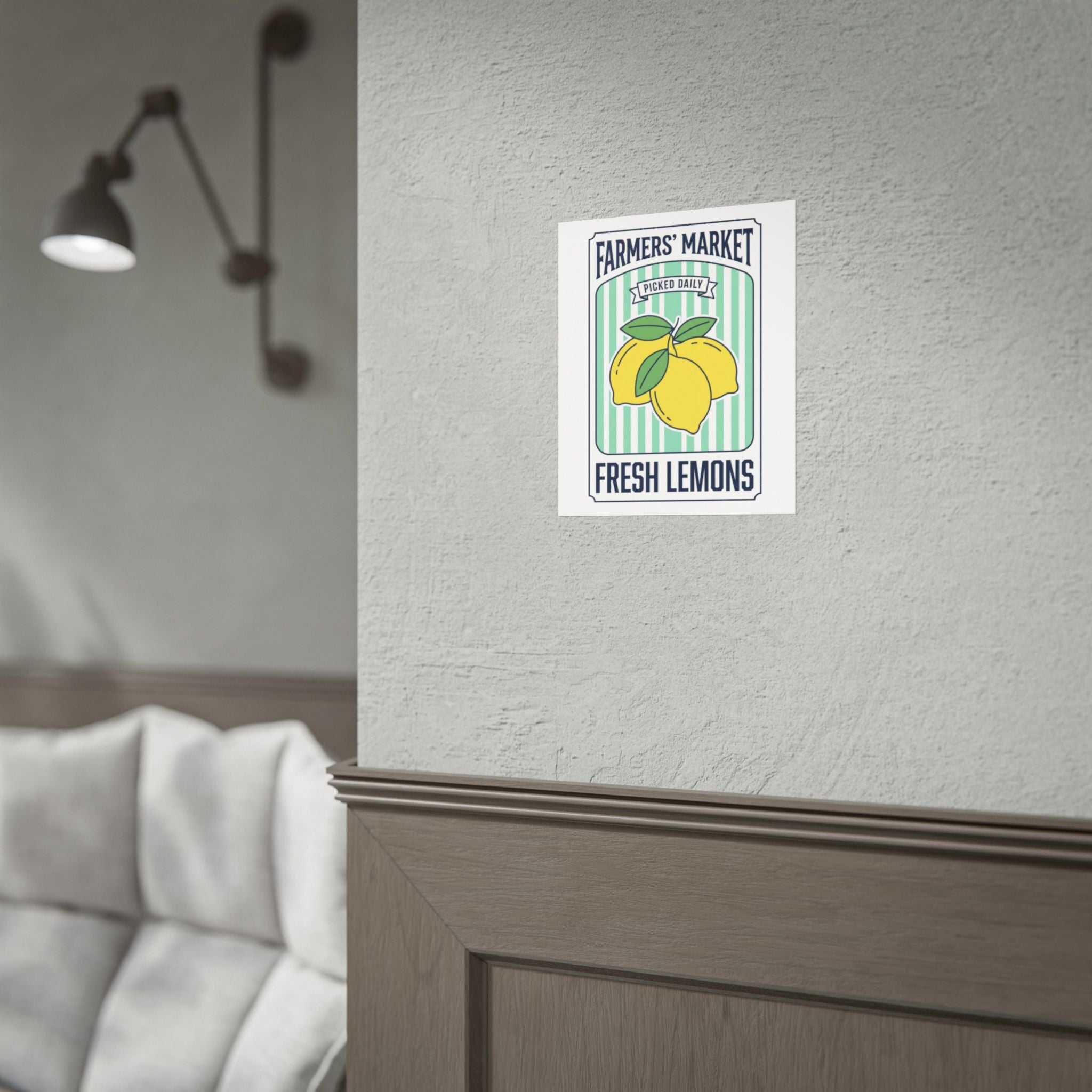 Farmers' Market Fresh Lemons Poster — Vintage Kitchen Wall Art - Creations by Chris and Carlos