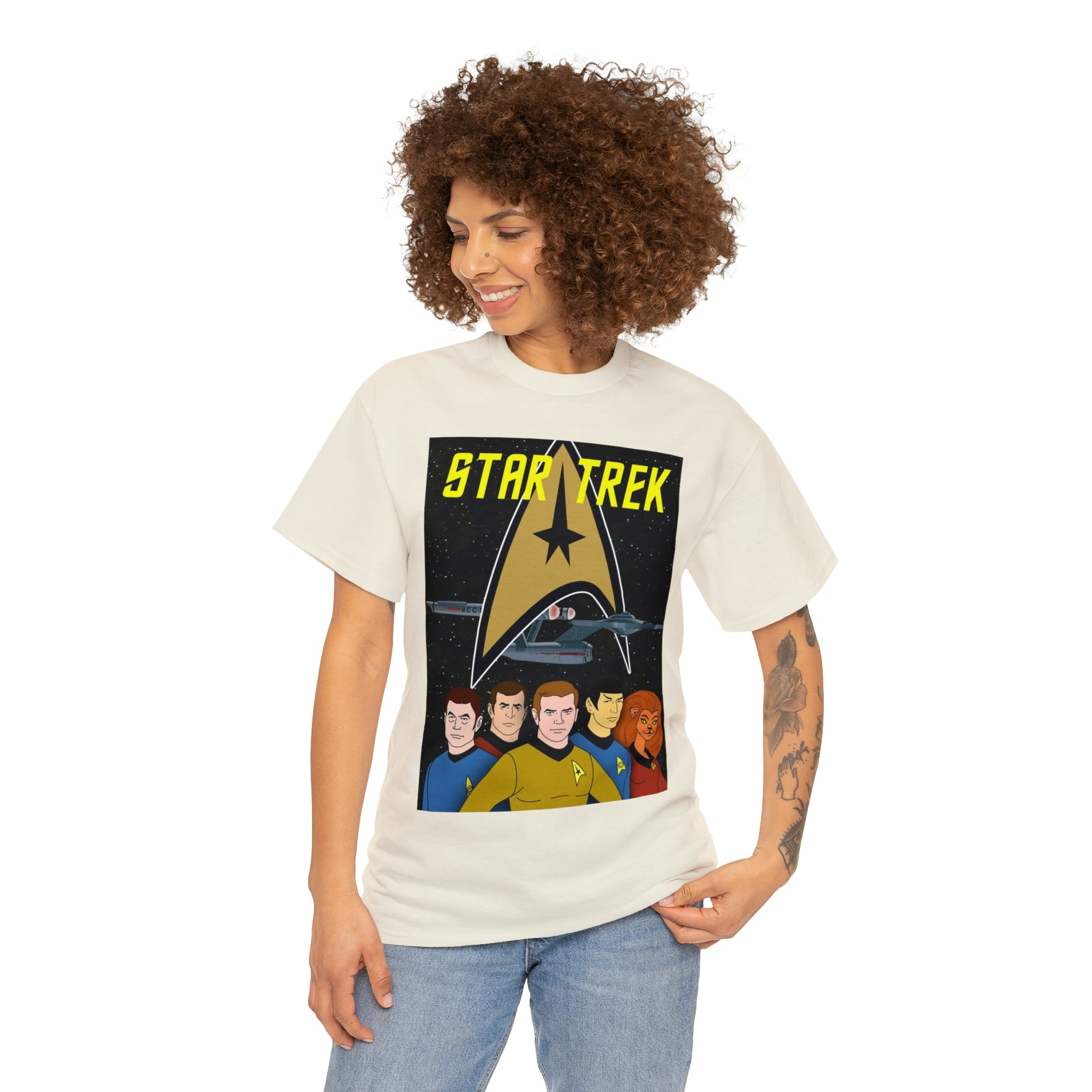 Star Trek Cartoon- Unisex Heavy Cotton T-Shirt - Creations by Chris and Carlos