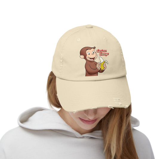 Curious George Banana Distressed Cap - Creations by Chris and Carlos