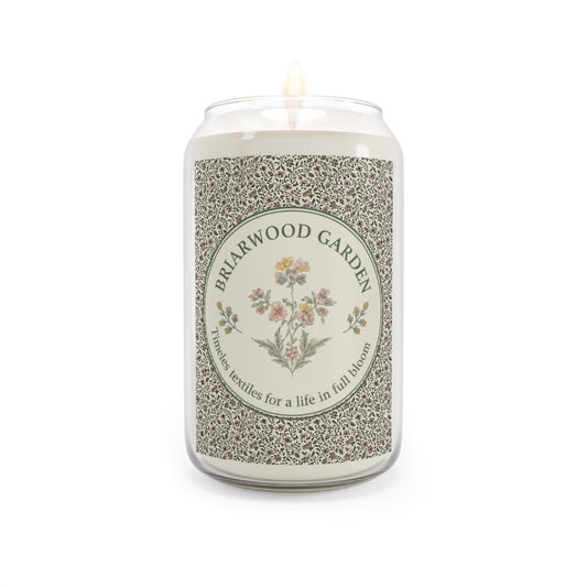 Briarwood Garden Scented Soy Candle — 13.75oz Floral Jam Jar Candle - Creations by Chris and Carlos