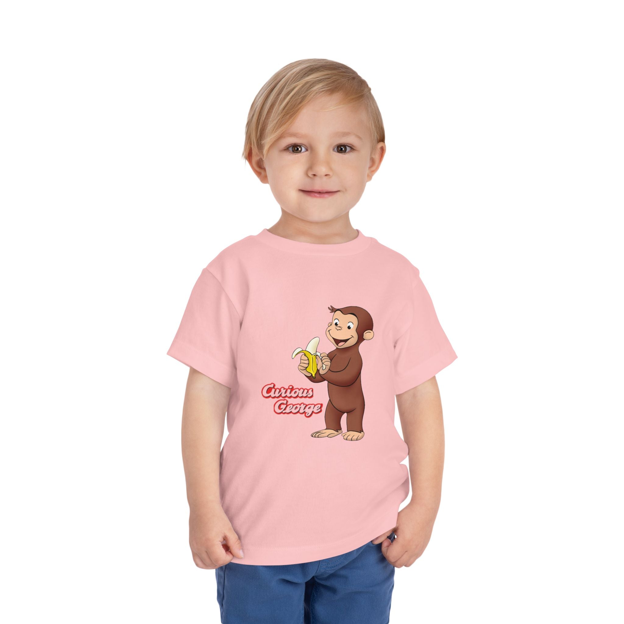 Curious Monkey Toddler Tee – Cute Banana Graphic Short Sleeve Shirt - Creations by Chris and Carlos
