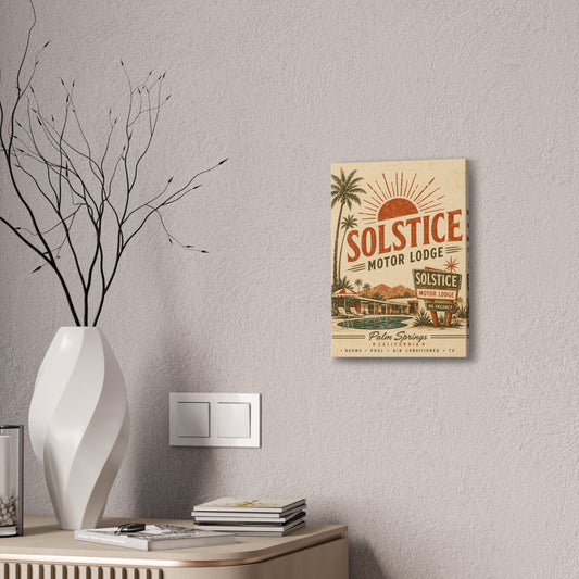 Solstice Motor Lodge Vintage Palm Springs Canvas Wall Art - Creations by Chris and Carlos