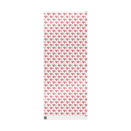 Wrapping Paper Roll — Red Ace of Diamonds Gem Pattern (Playing Card Gift Wrap) - Creations by Chris and Carlos