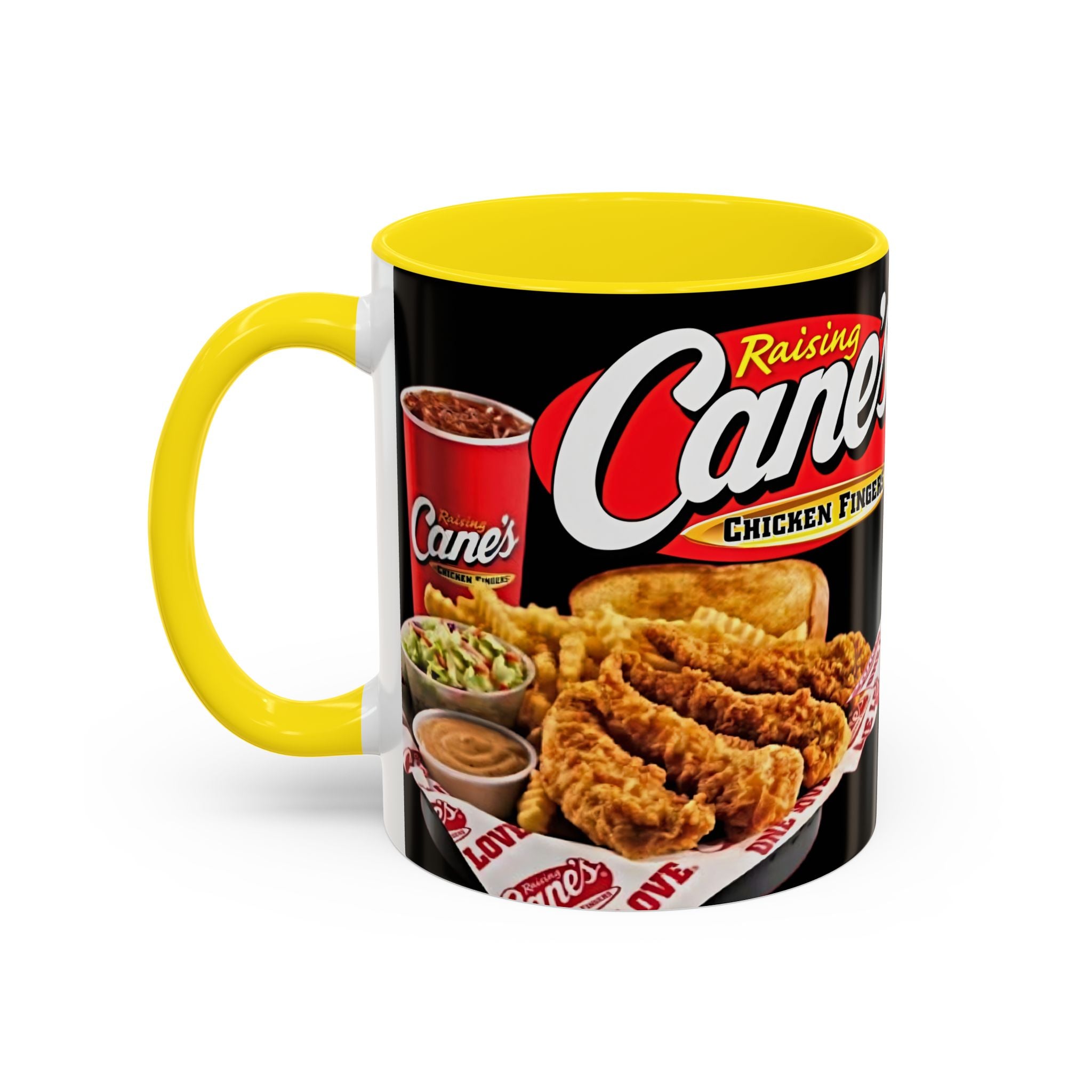 Raising Cane's Logo Coffee Mug – Chicken Fingers Fan Cup (11/15oz) - Creations by Chris and Carlos