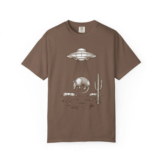 T-Shirt — Desert UFO Abduction Armadillo Graphic - Creations by Chris and Carlos