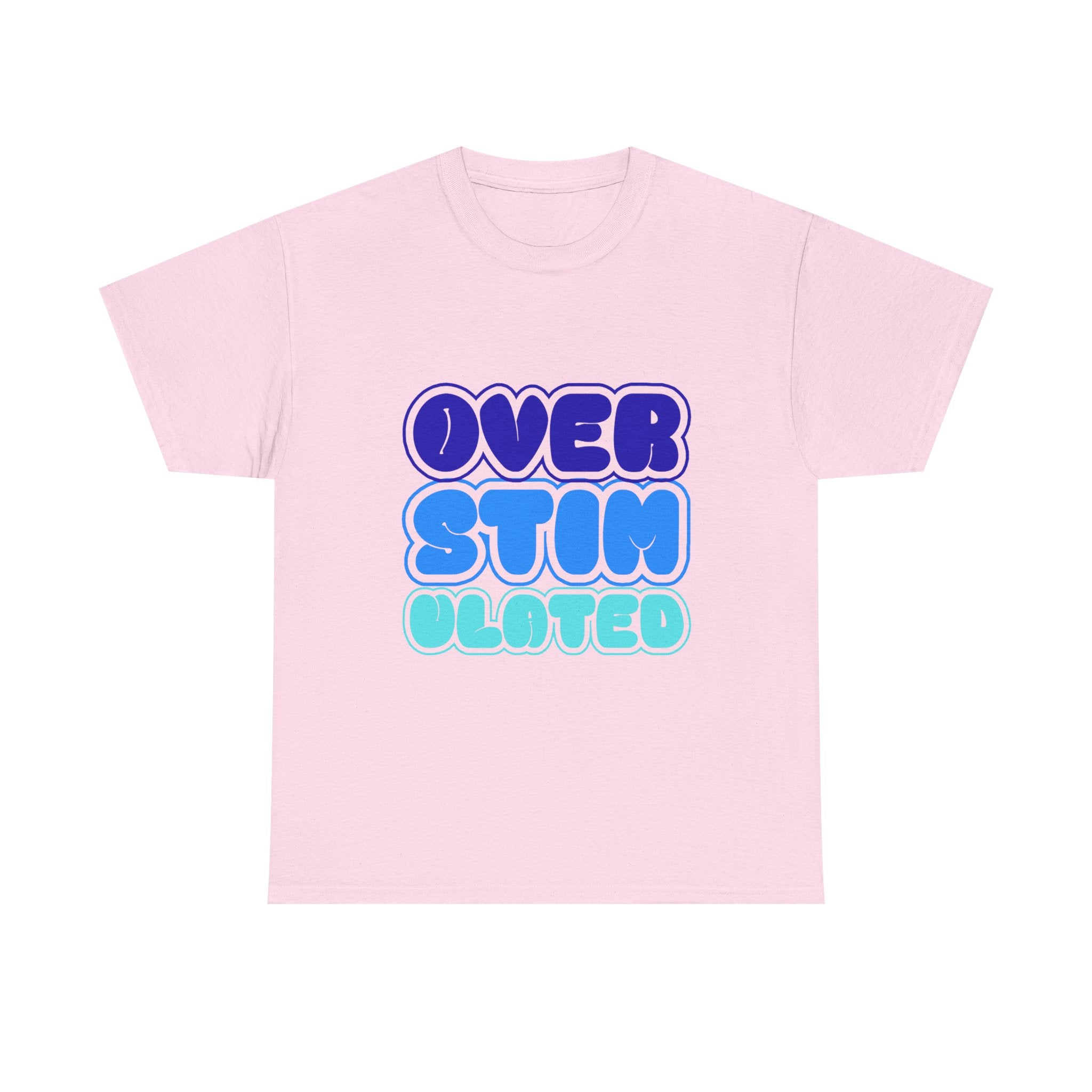 Overstimulated Tee — Playful Bubble Letter Autism Awareness T‑Shirt - Creations by Chris and Carlos