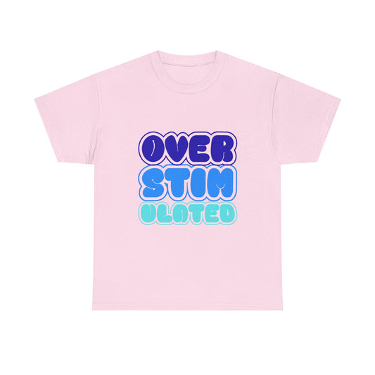 Overstimulated Tee — Playful Bubble Letter Autism Awareness T‑Shirt - Creations by Chris and Carlos
