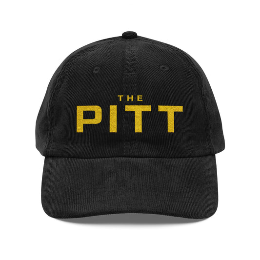 Vintage Corduroy Cap — Embroidered "THE PITT" Retro Baseball Hat - Creations by Chris and Carlos