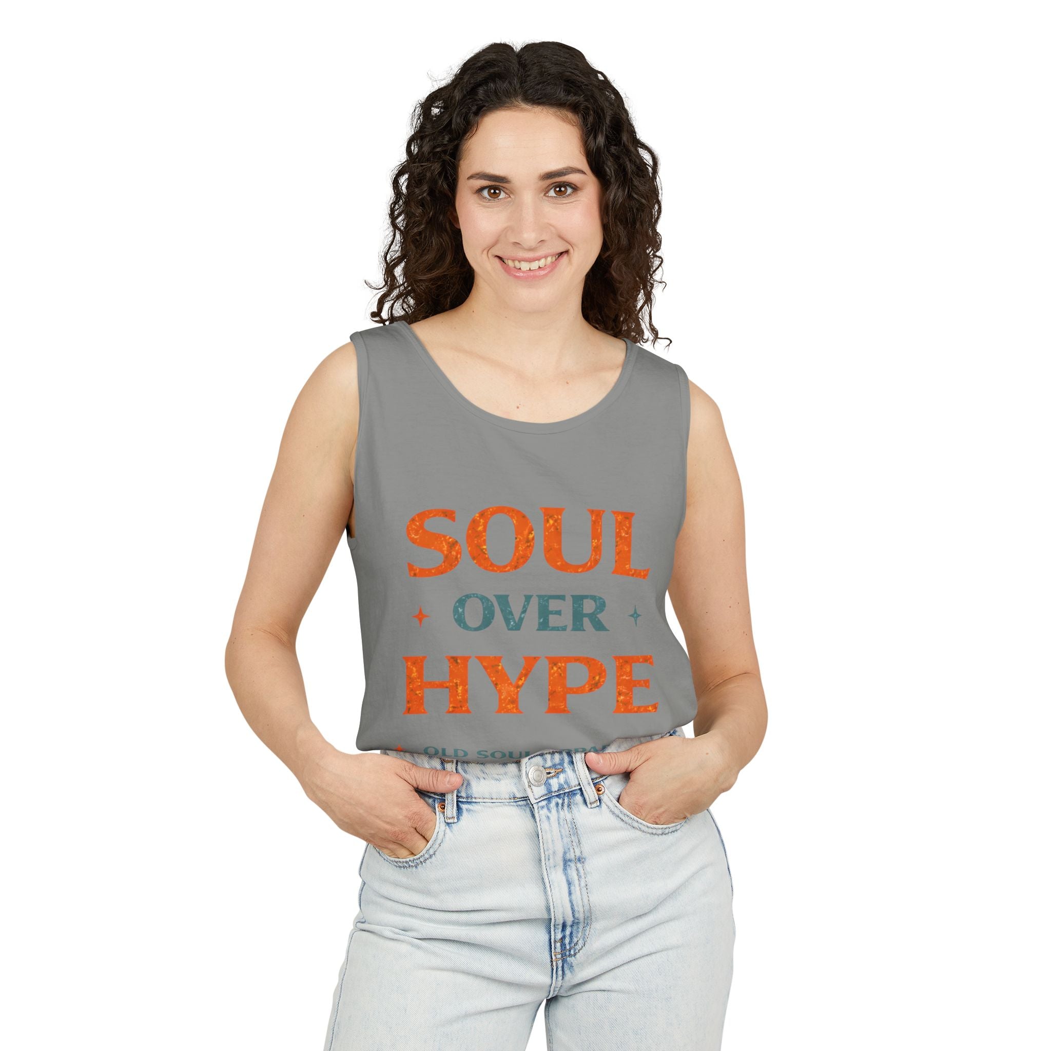 Soul Over Hype Tank Top — Vintage-Inspired "Soul Over Hype" Graphic Tank - Creations by Chris and Carlos
