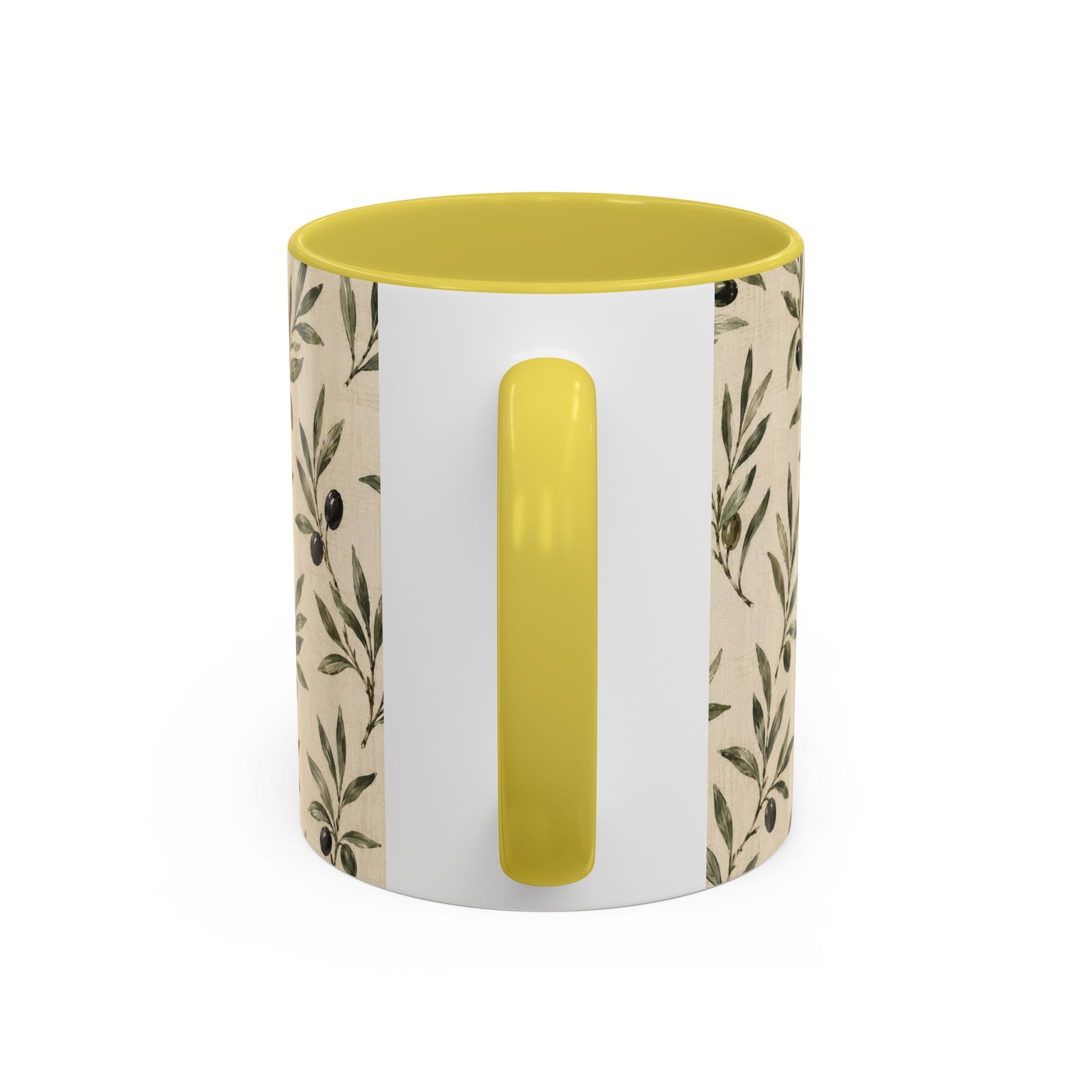 Olive Branch Pattern Ceramic Mug (11oz, 15oz) - Creations by Chris and Carlos