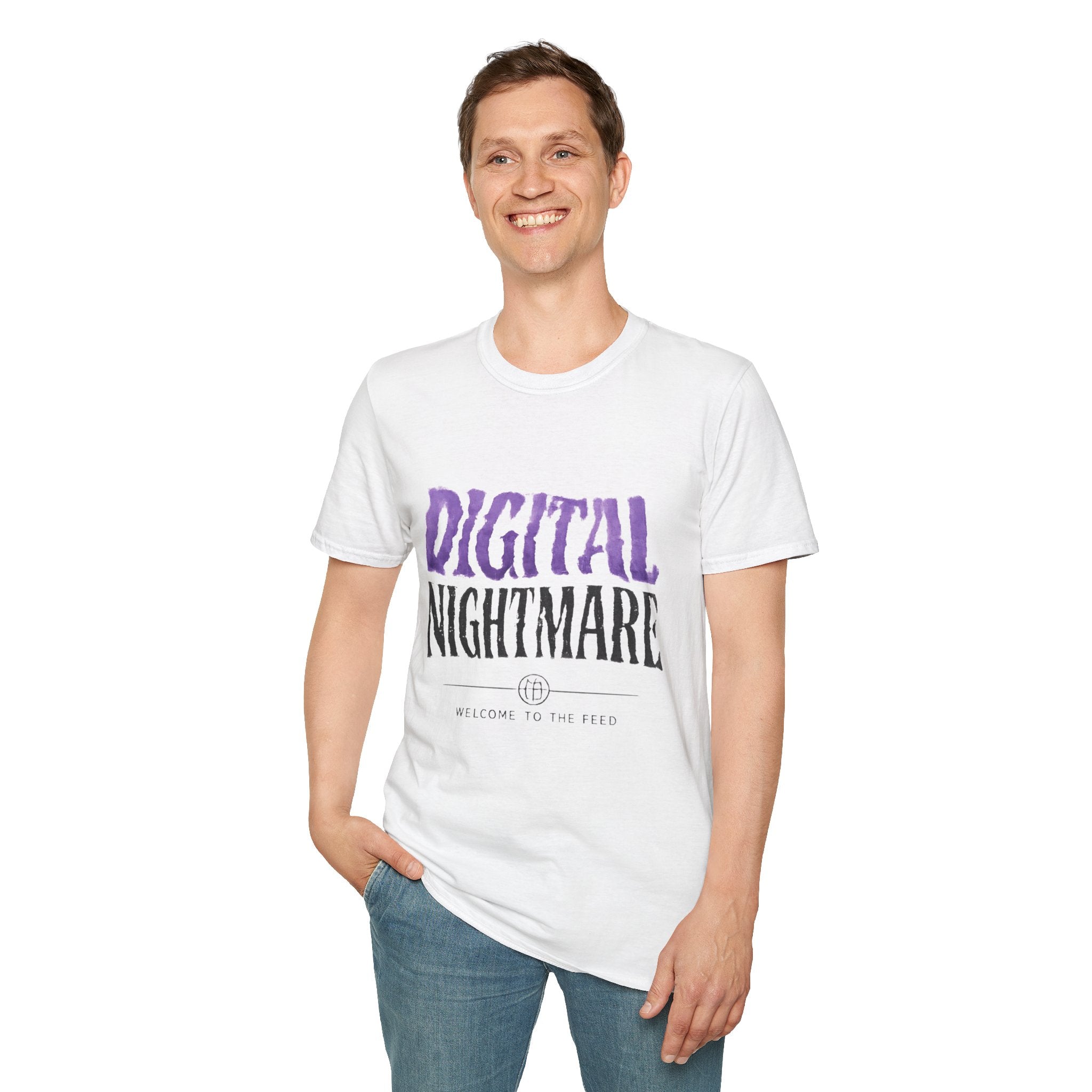 Digital Nightmare T-Shirt — Gothic Purple Graphic Tee - Creations by Chris and Carlos