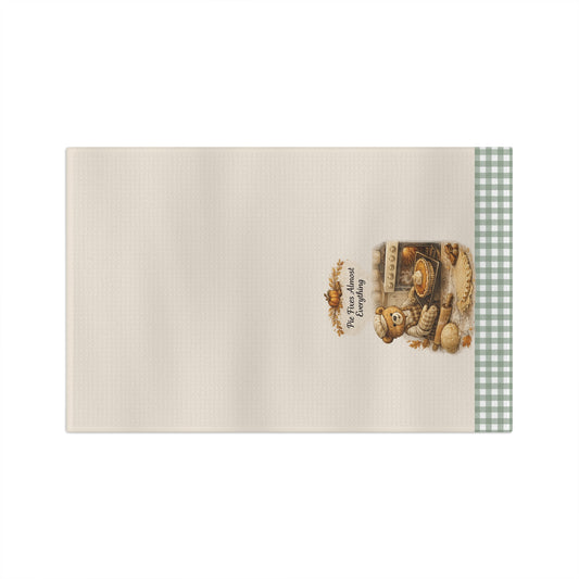 Old Soul Harvest™ Pie Fixes Almost Everything Bear Tea Towel - Tea Towel from Old Soul Harvest Cozy Kitchen