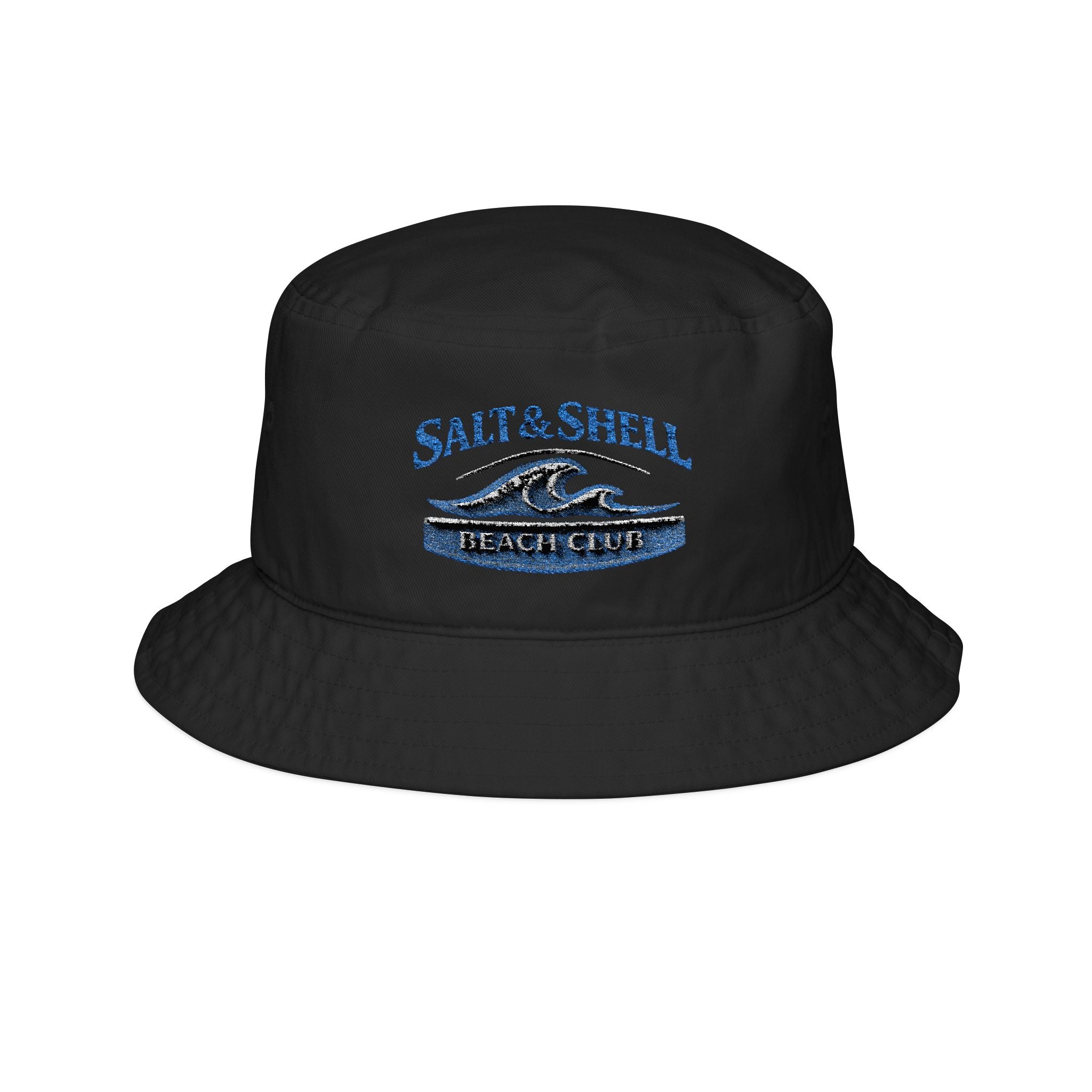 Salt & Shell Embroidered Wave Bucket Hat - Creations by Chris and Carlos