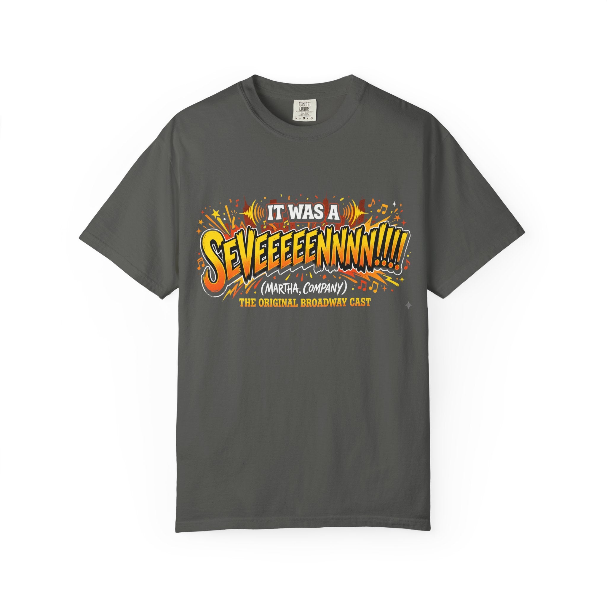 SEVEEEEEENNNN!!! Comic-Style Graphic T-Shirt - Creations by Chris and Carlos
