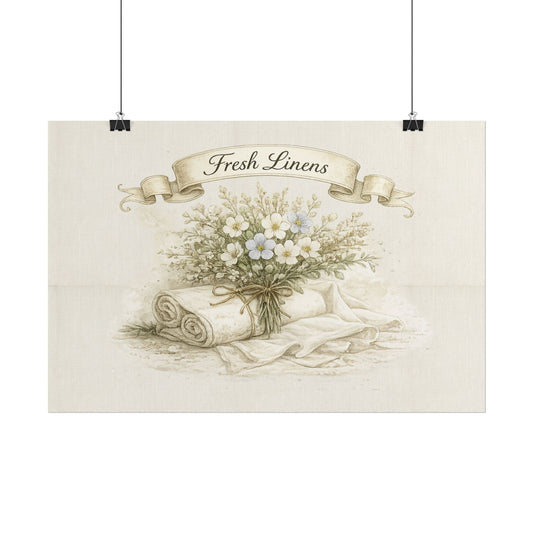 Fresh Linens Floral Poster - Creations by Chris and Carlos