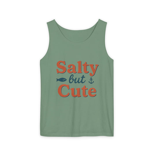 Salty But Cute Tank Top — Nautical Beachy Graphic Summer Shirt - Creations by Chris and Carlos