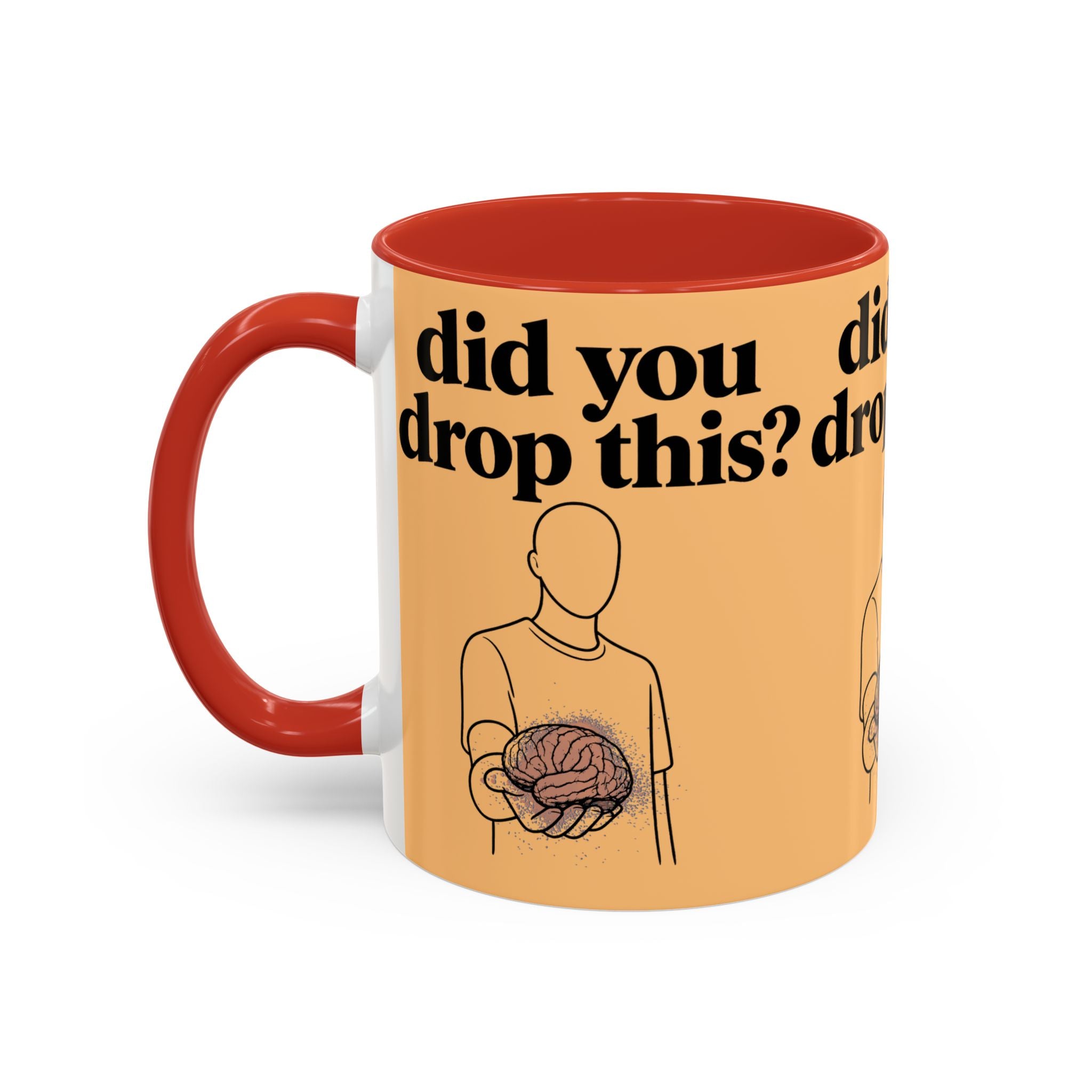 Did You Drop This? Brain Illustration Accent Coffee Mug - Creations by Chris and Carlos