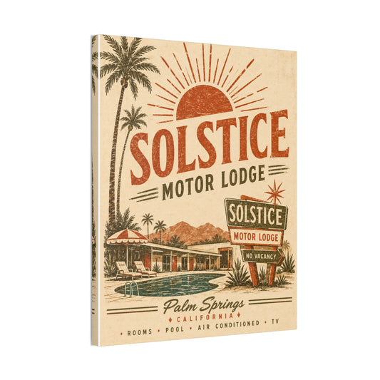 Solstice Motor Lodge Vintage Palm Springs Canvas Wall Art - Creations by Chris and Carlos