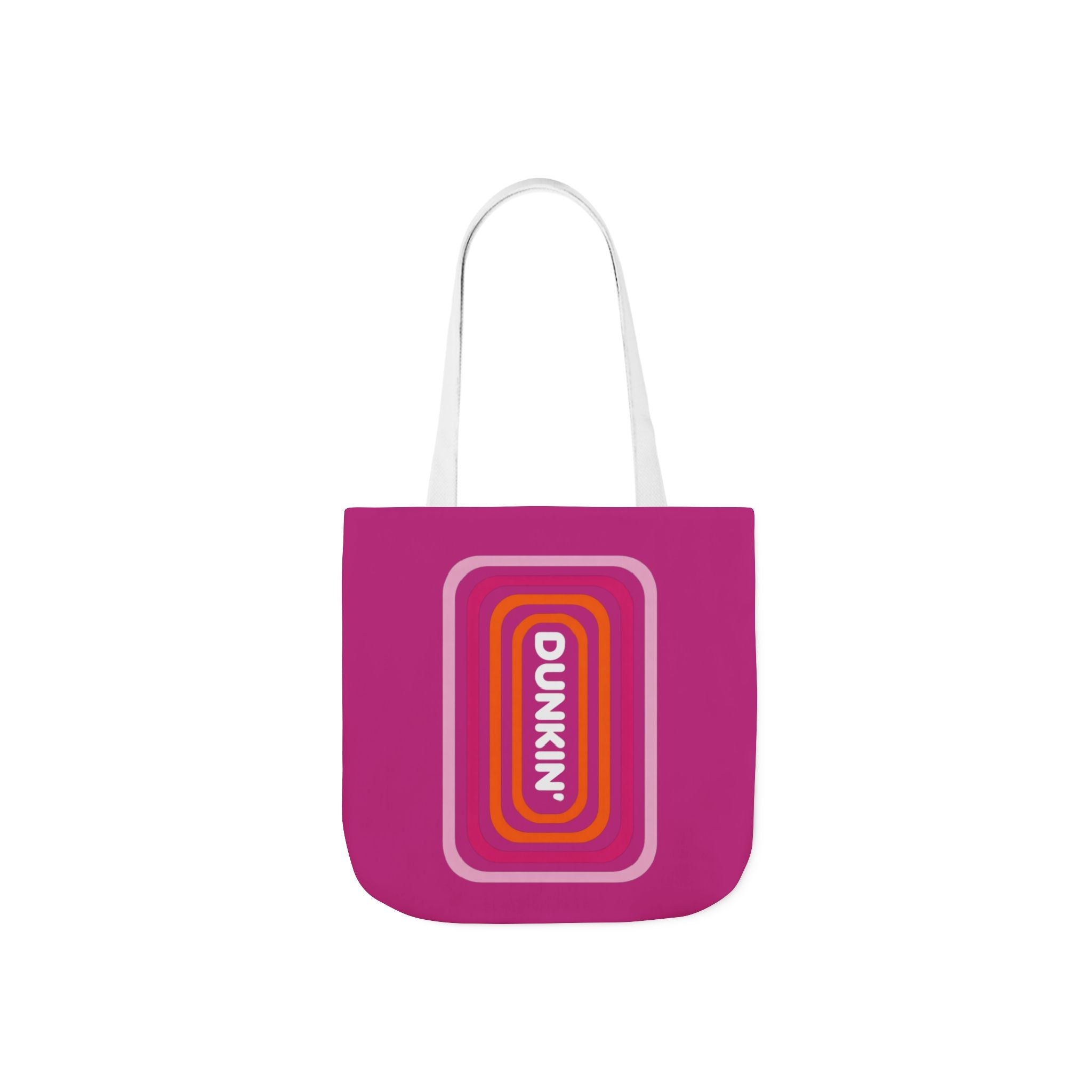 Tote Bag — Retro Pink 'Dunkin' Logo' Canvas Tote - Creations by Chris and Carlos