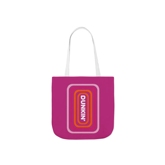 Tote Bag — Retro Pink 'Dunkin' Logo' Canvas Tote - Creations by Chris and Carlos