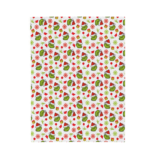 The Grinch- Velveteen Plush Blanket by CuddleLux Bliss - Creations by Chris and Carlos