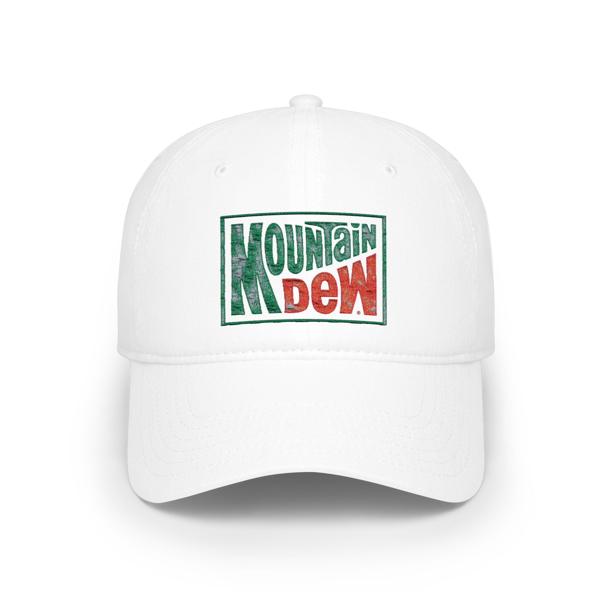 Mountain Dew Retro Logo Baseball Cap — Distressed Vintage Soda Hat - Creations by Chris and Carlos