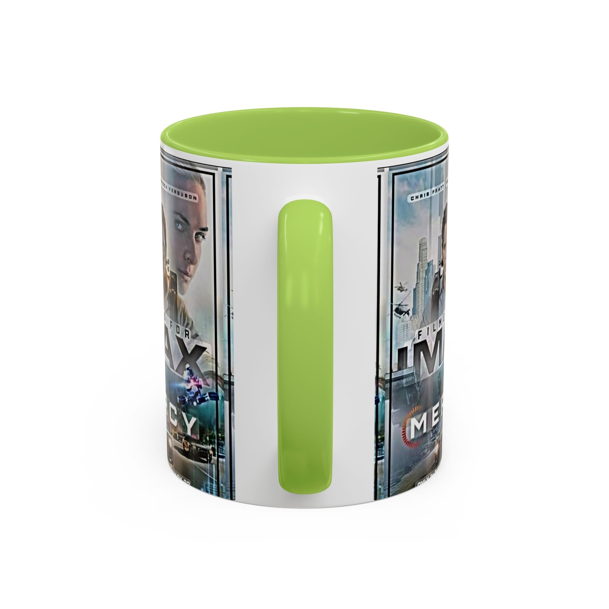 Accent Coffee Mug — 'Mercy' Movie Poster Design (11/15oz) - Creations by Chris and Carlos