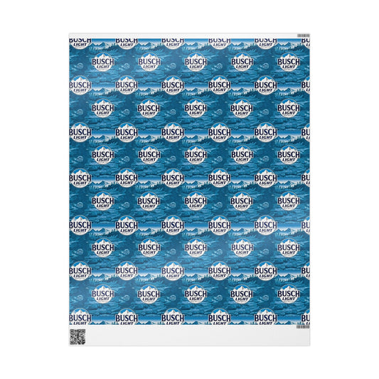 Busch Light Themed Wrapping Paper Roll - Beer Logo Gift Wrap for Parties & Holidays - Creations by Chris and Carlos