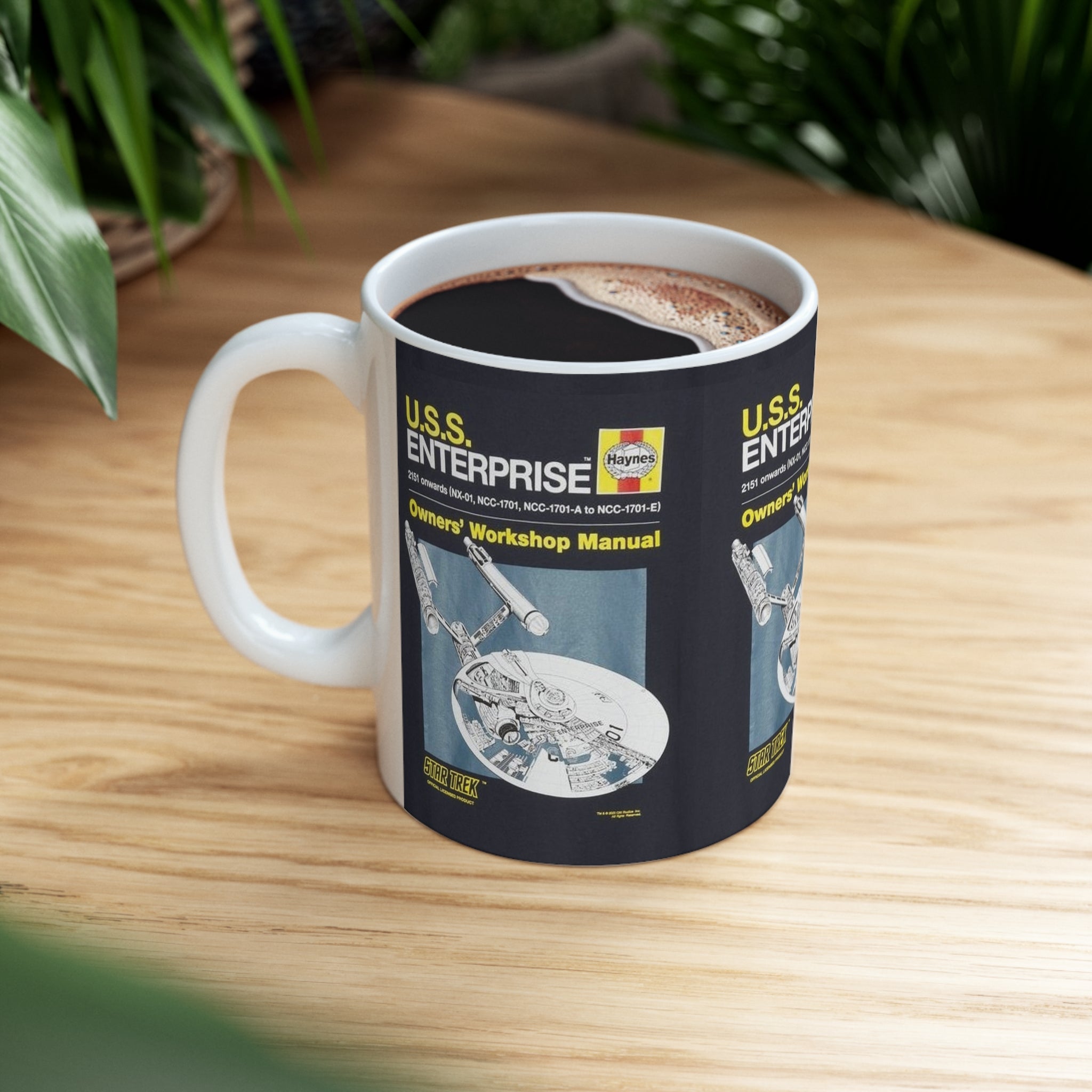 USS Enterprise- White Ceramic Mug - Creations by Chris and Carlos