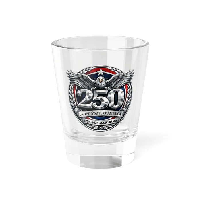 USA 250th Anniversary Eagle Shot Glass — 1.5 oz Patriotic Independence Day Keepsake