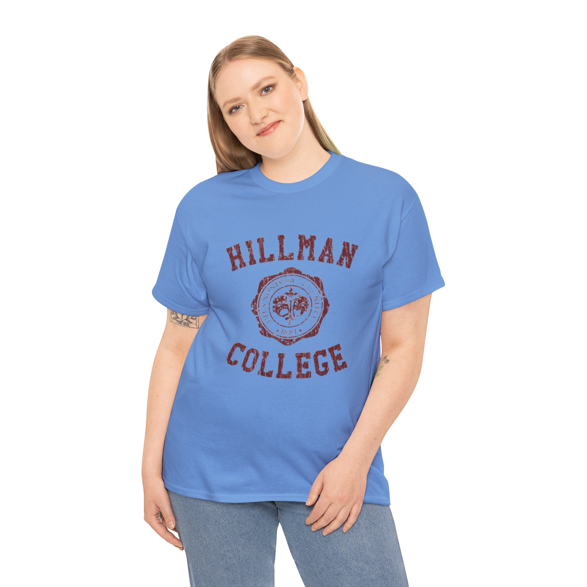 Hillman College- Unisex Heavy Cotton T-Shirt - Creations by Chris and Carlos