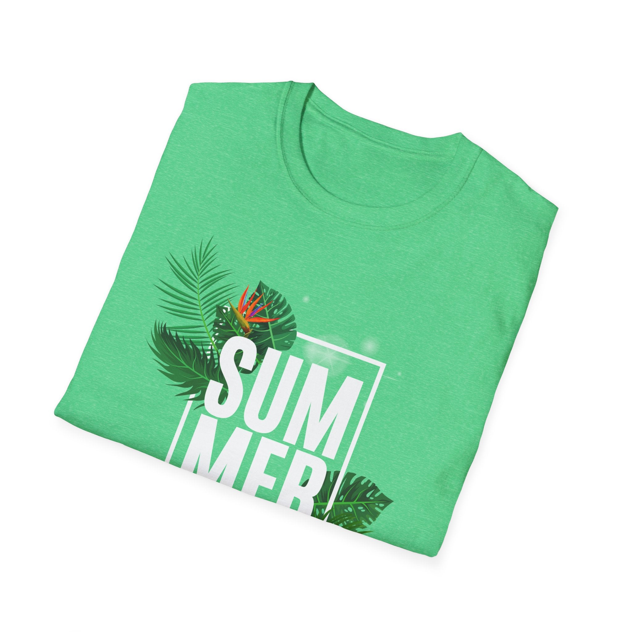 Summer Beach Party T-Shirt — Tropical Palm Leaves Graphic Tee - Creations by Chris and Carlos