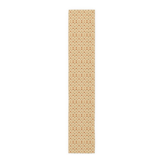 Autumn Harvest Table Runner - Fall Leaves & Pumpkins Cotton-Poly Dining Decor - Creations by Chris and Carlos