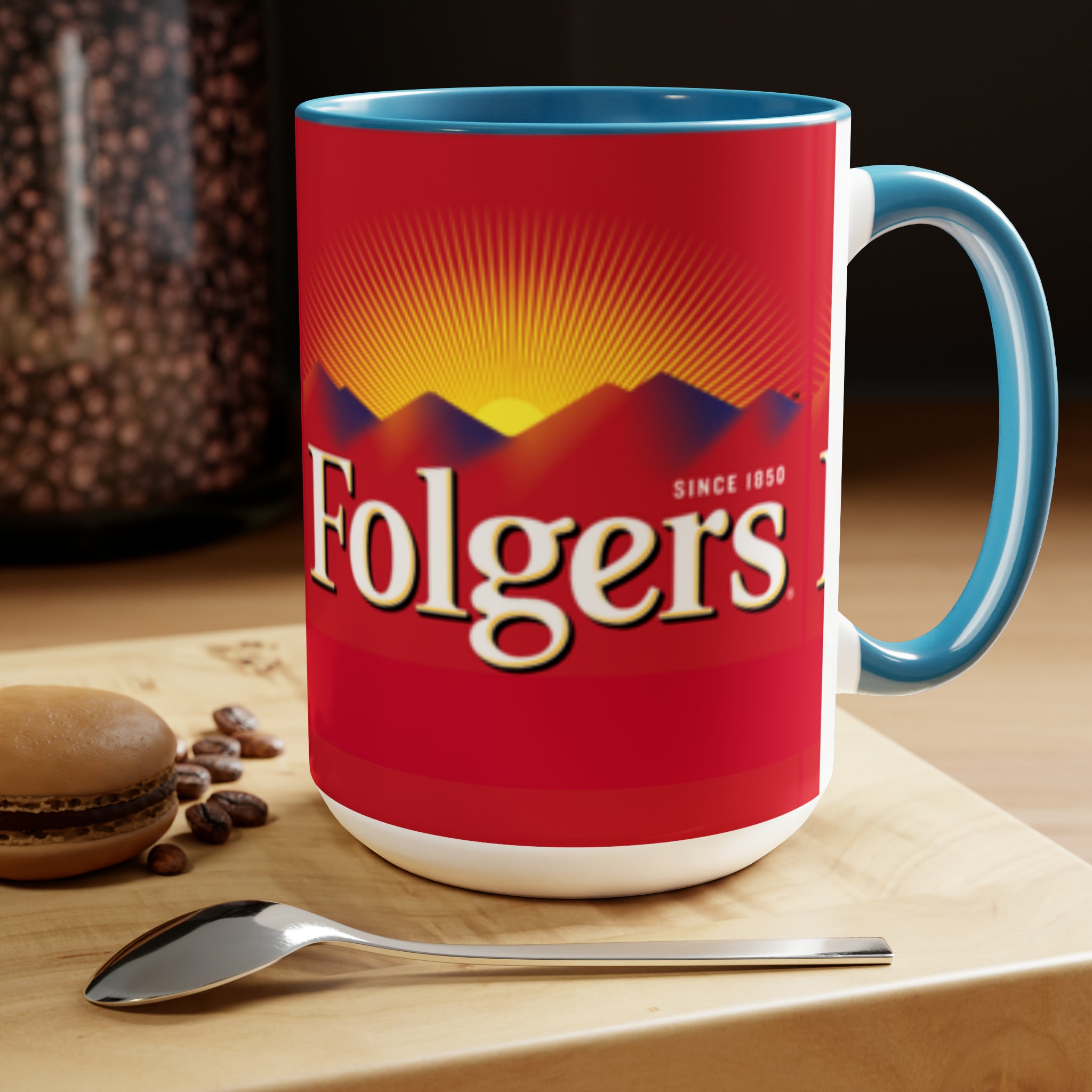Folgers- White Ceramic Mug - Creations by Chris and Carlos
