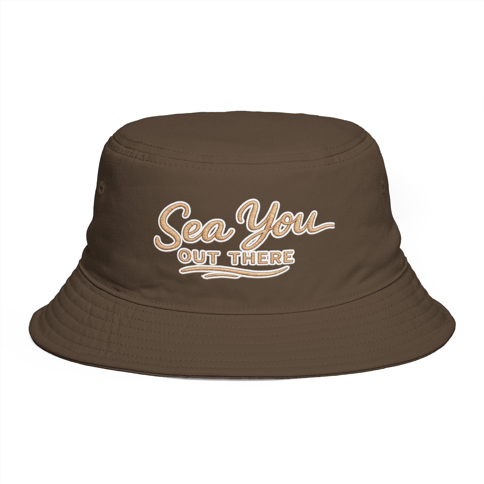Sea You Out There Bucket Hat — Retro Coastal Embroidered Sun Hat - Creations by Chris and Carlos