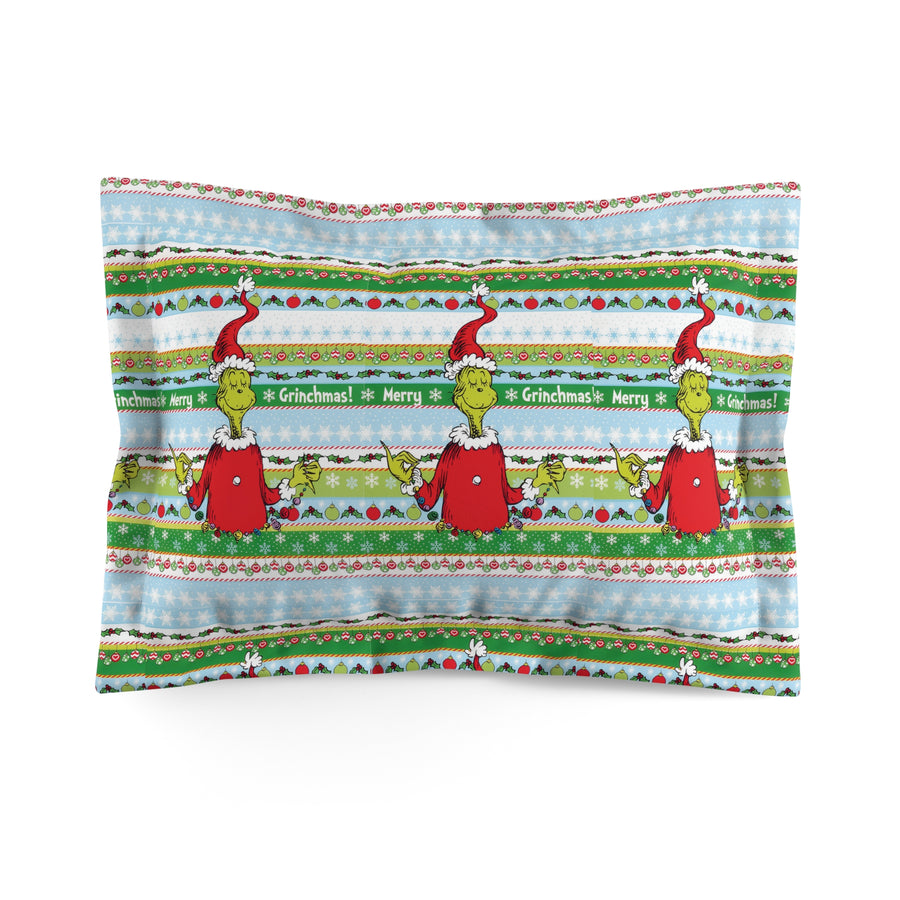 The Grinch- Stripe Cartoon Spun Microfiber Sham