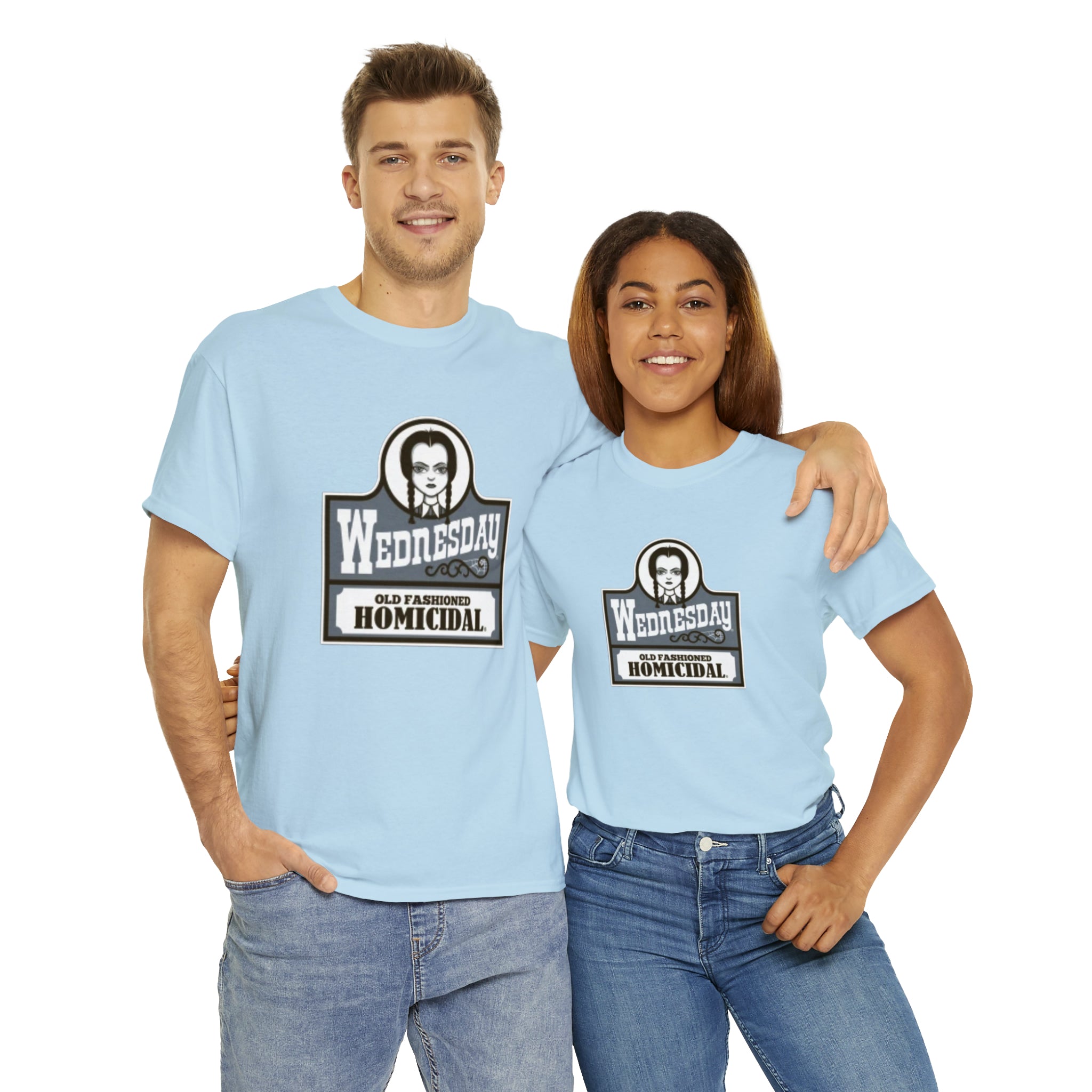 Wednesday- Wendys Unisex Heavy Cotton T-Shirt - Creations by Chris and Carlos
