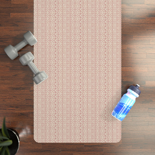 Prism Point Athletic Collection Eco Rubber Yoga Mat — Non‑Slip Reversible Blush Pattern - Creations by Chris and Carlos