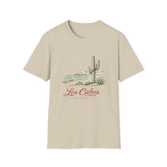 Los Cabos Desert Coast T-Shirt — Vintage Cactus Beach Graphic - Creations by Chris and Carlos