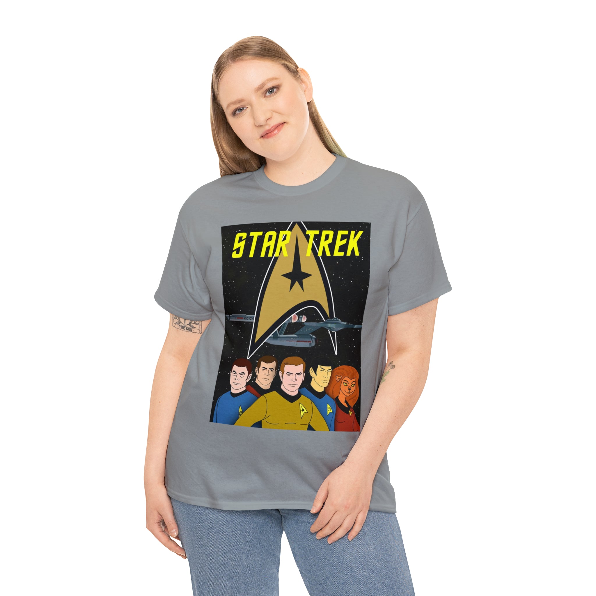Star Trek Cartoon- Unisex Heavy Cotton T-Shirt - Creations by Chris and Carlos