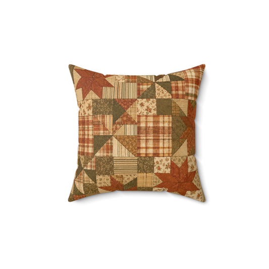 Old Soul Harvest™ Vintage Quilt Blocks Throw Pillow - Throw Pillow from Old Soul Harvest Campfire Circle