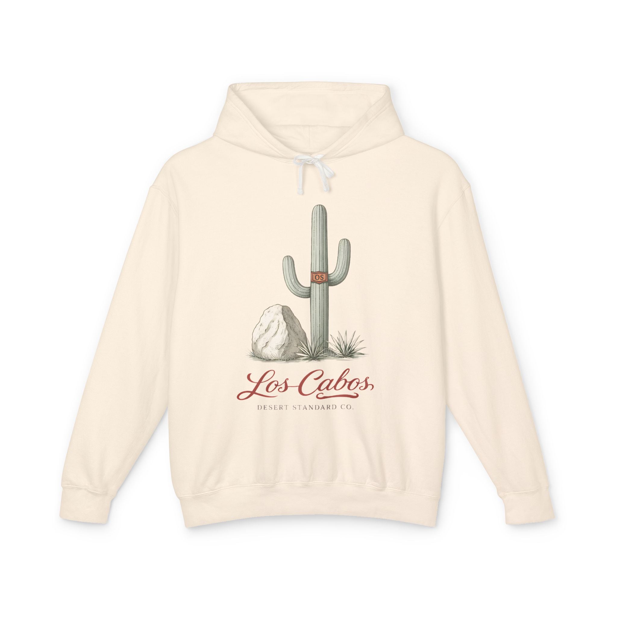 Los Cabos Cactus Hoodie — Lightweight Desert Travel Sweatshirt - Creations by Chris and Carlos
