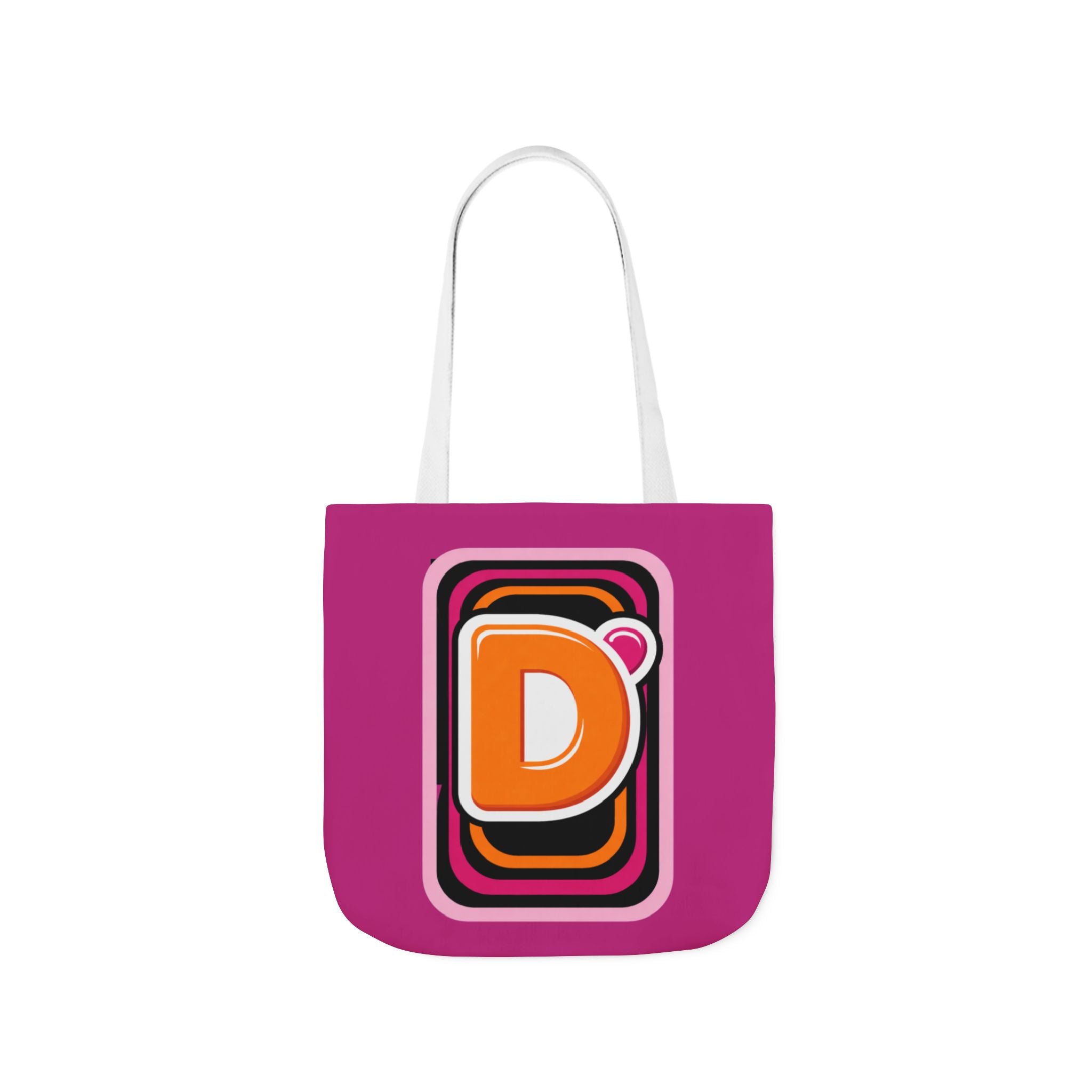 Tote Bag — Retro Pink 'Dunkin' D Logo' Canvas Tote - Creations by Chris and Carlos