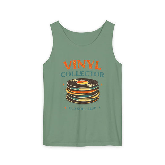 Vinyl Collector Tank Top — Old Soul Club Retro Record Lover Tee - Creations by Chris and Carlos