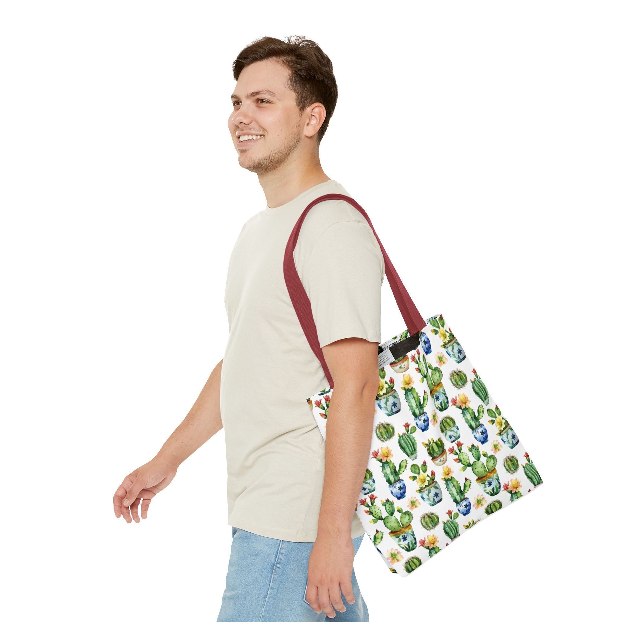 Sol y Alegría (Sun and Joy) Collection- Cactus Succulent Pattern Microfiber Blanket Soft Velveteen Throw for Home & Garden Lovers Cactus Watercolor Tote Bag – Floral Potted Succulent Pattern All-Over Print - Creations by Chris and Carlos