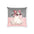 Cute Pink Ghost Pillow — Checkerboard Kawaii Velvet Throw Pillow
