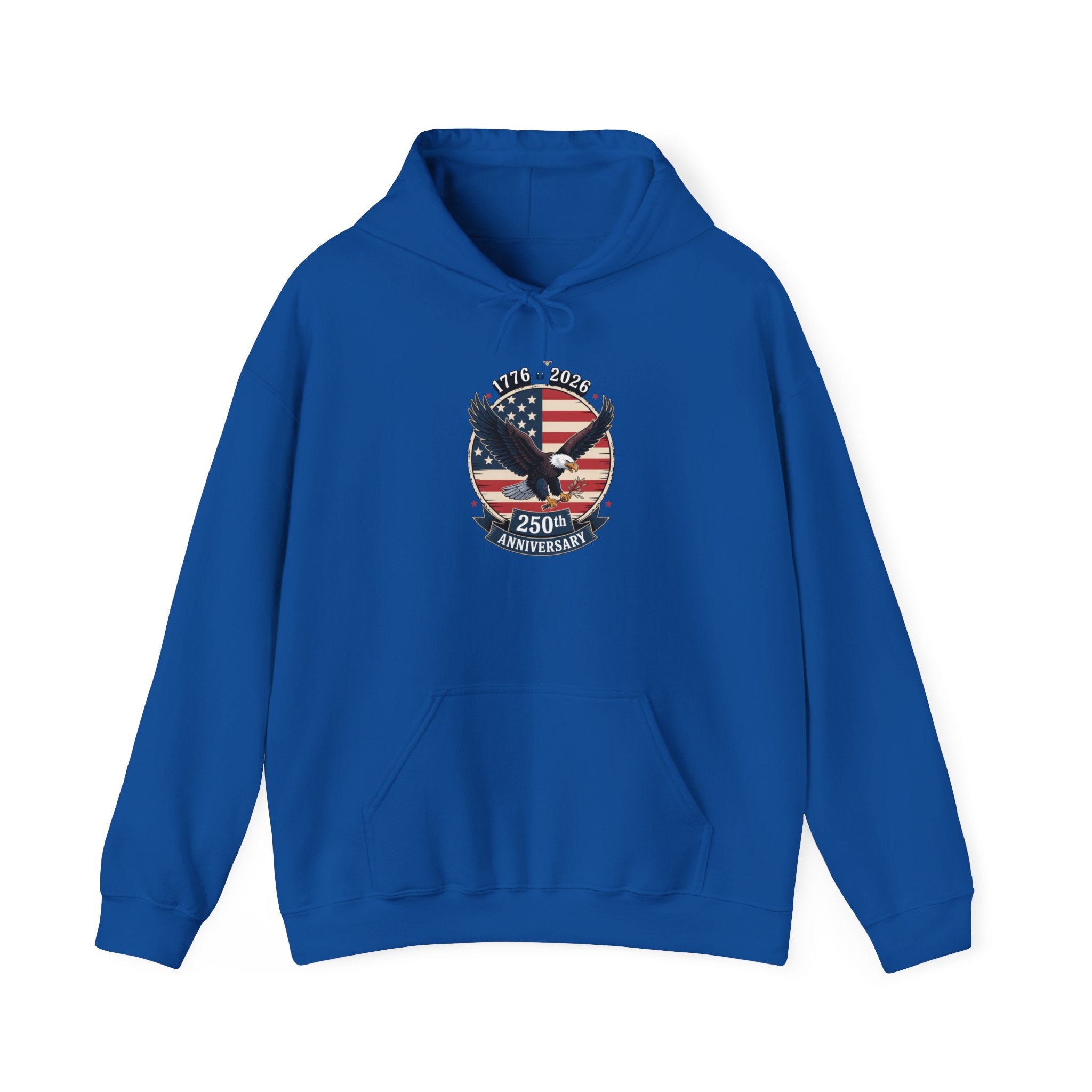 American Eagle Crest Hoodie – 250th Anniversary USA Flag Design - Creations by Chris and Carlos
